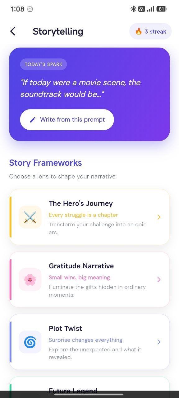 Voice Journal App - Storytelling